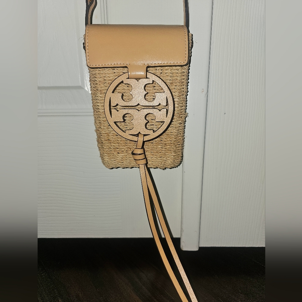 Tory Burch Millie Straw Phone Crossbody